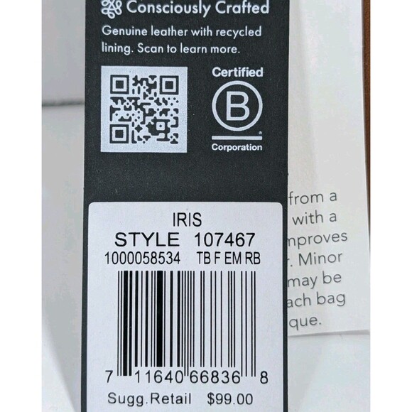 The Sak Iris Smartphone Leather Crossbody Wallet Vintage Brown Floral NWT New - Picture 8 of 16